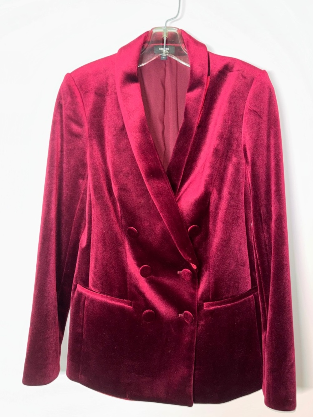 Express Womens XS Velvet Double-Breasted Jacket Shawl Collar EXCELLENT CONDITION
